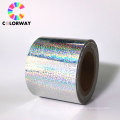 custom genuine 2 layers 3d rainbow/silver/gold self adhesive holographic label,hologram sticker,lamination holographic film
